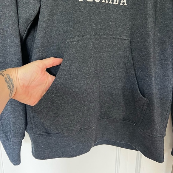 Tampa Florida Hoodie | Dark Blue Graphic Sweatshirt XL Unisex Pullover Palm Tree - Picture 7 of 7